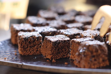 chocolate brownies on a plate