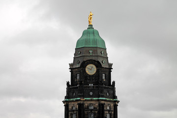 Fototapeta na wymiar The Dresden Kreuzkirche (Church of the Holy Cross) is a Lutheran church in Dresden, Germany.