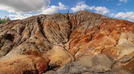 industrial landscape on production waste - "Ural Mars", Russia