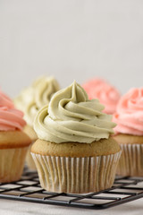 Green matcha cupcake