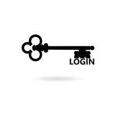 Login icon isolated on white background