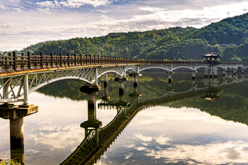 Wollyeongo Bridge across the Nakdong River Basin over the Andong Dam in South Korea