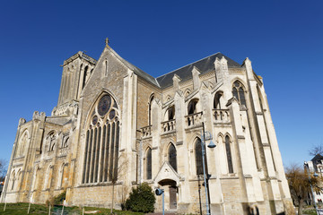 Fototapeta na wymiar Sanint-Martin church in Villers-sur-Mer, Normandy, France