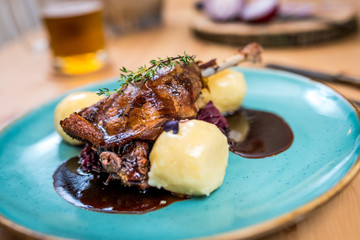 roasted duck leg