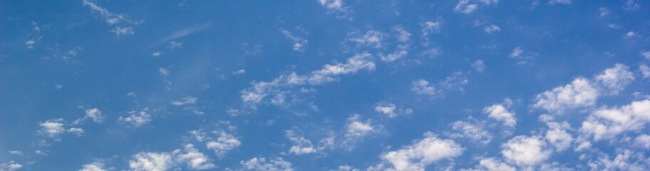 banner of Blue Sky with Clouds in a sunny day