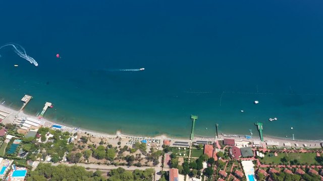Aerial View Shore Beldibi Village, Turkey