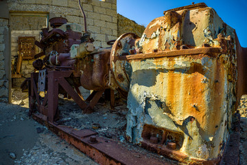 ein verrosteter Motorblock