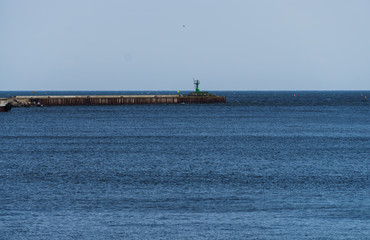 Calm sea. Riga Gulf of the Baltic Sea.