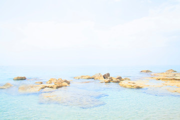 Beautiful image of sea wave close up, low angle view, sunrsie shot.
