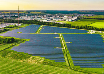 Solar Cells near Smarhon, Belarus 