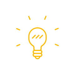 Solution symbol, lamp icon, idea