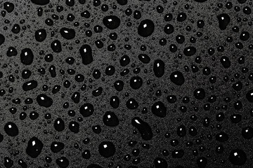 abstract water drops on a dark black  background