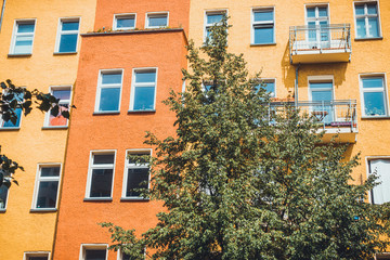 Fototapeta na wymiar apartment house at prenzlauer berg, germany on a beautiful day - for real estate themes