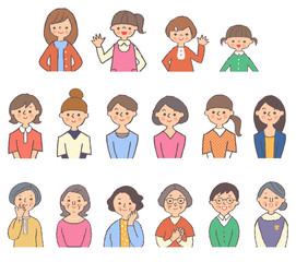 女性いろいろな世代　バストアップ　セット