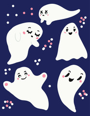 set halooween elements illustration