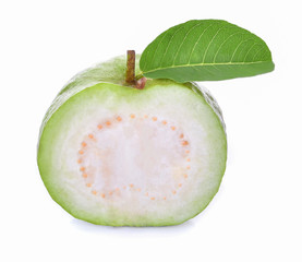 Guava fruit isolated on the white background