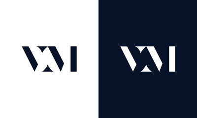 Abstract letter VM logo. This logo icon incorporate with abstract shape in the creative way. - obrazy, fototapety, plakaty