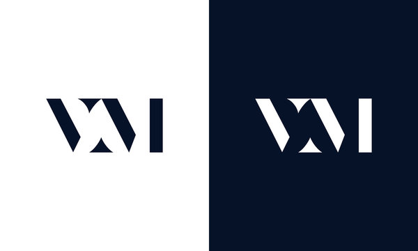 Abstract letter VM logo. This logo icon incorporate with abstract shape in the creative way.