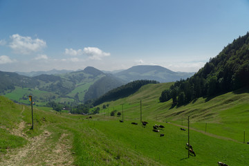 Mountain view in the Swiss alps