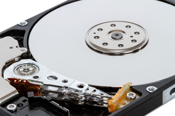 Disassembled hdd disk 2.5 "isolated on white background