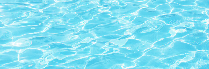 Abstract background of pool water with small waves. Banner...