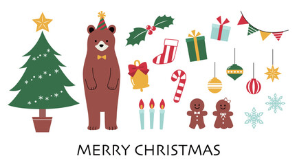 Obraz premium クマのクリスマス