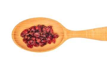 Dry barberry in spoon