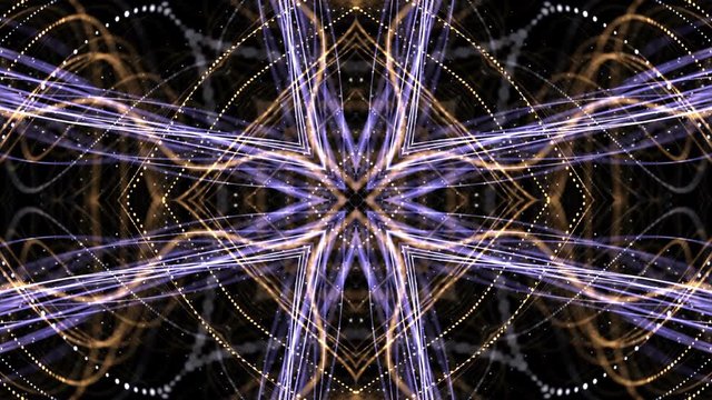 Kaleidoscope Intertwined Technology Fibers Animation Background, Loop, 4k
