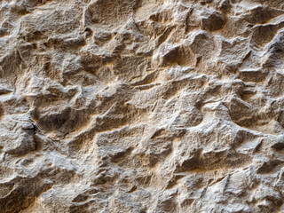 The rough surface of the stone