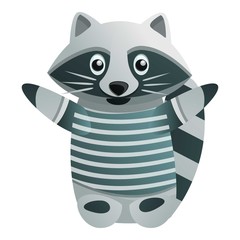 Marine raccoon icon. Cartoon of marine raccoon vector icon for web design isolated on white background