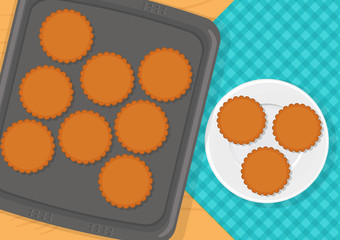 Cookies on baking sheet - 290129929