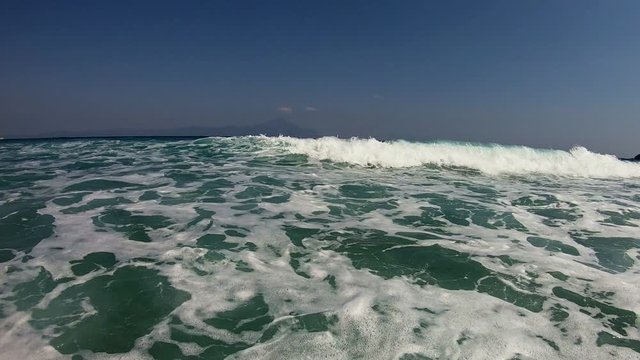 Filming Huge Waves in Ocean, Slow Motion Video