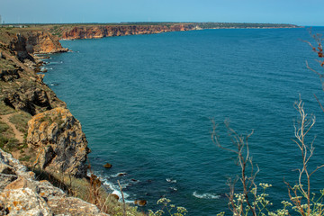 Beautiful seascape from Cape Kaliakra. The only reserve in Bulgaria that includes a marine protected area. Northern Black Sea Coast, Bulgaria.