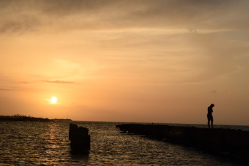 Fototapeta premium Swimming on the pier
