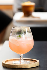 Pastel pink cocktail
