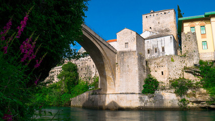 Fototapeta na wymiar Stari Most on river Neretva, Bosnia and Herzegovina