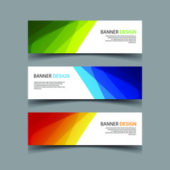 Naklejka premium Vector Abstract design banner web template