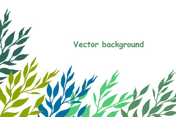 Simple vectorial background from color leaves