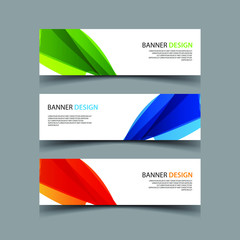 Naklejka premium Vector Abstract design banner web template