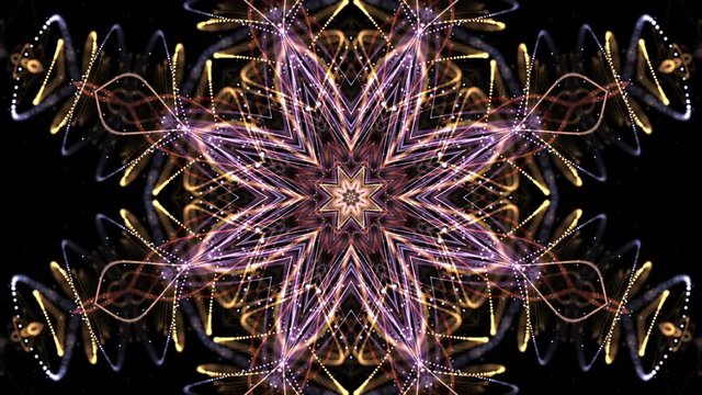 Kaleidoscope Intertwined Technology Fibers Animation Background, Loop, 4k