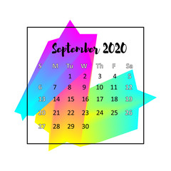 2020 Calendar design abstract concept