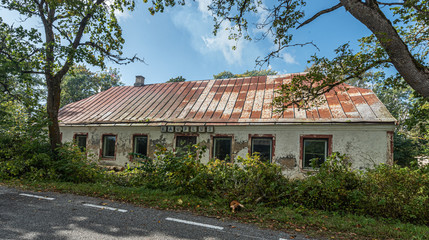 Naklejka premium old house in village