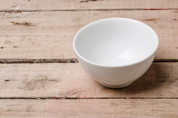 Empty white bowl