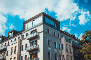 Fototapeta na wymiar modern apartment house at germany for real estate