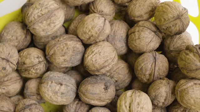 Nuts in a basquet case close up