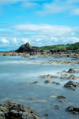 Long exposure beach shot.