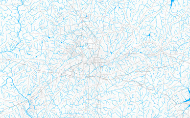 Rich detailed vector map of Winston–Salem, North Carolina, U.S.A.