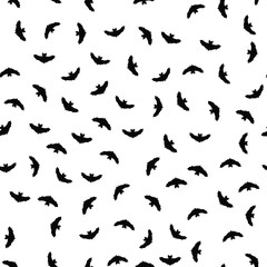 Obraz na płótnie Canvas seamless vector pattern with bats