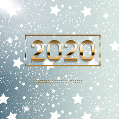 Fototapeta na wymiar 2020 New Year and Merry Christmas Background. Vector Illustration
