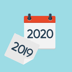 2020 New Year and Merry Christmas Background. Vector Illustration